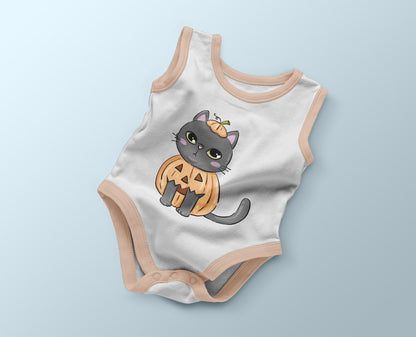 Halloween cat clipart PNG files.