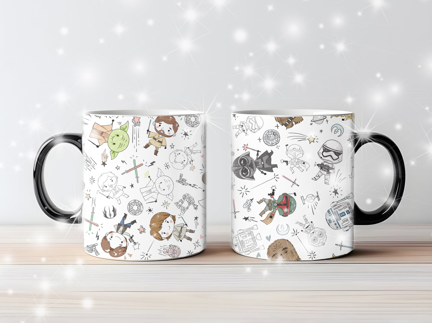 Space characters Hand Drawn ,doodle clipart, Seamless Pattern, instant download PNG file - 300 dpi