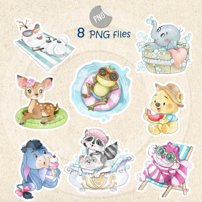 Summer party clipart Set 2, PNG files