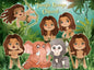 Jungle boys inspiration clipart PNG files instant download PNG file - 300 dpi.