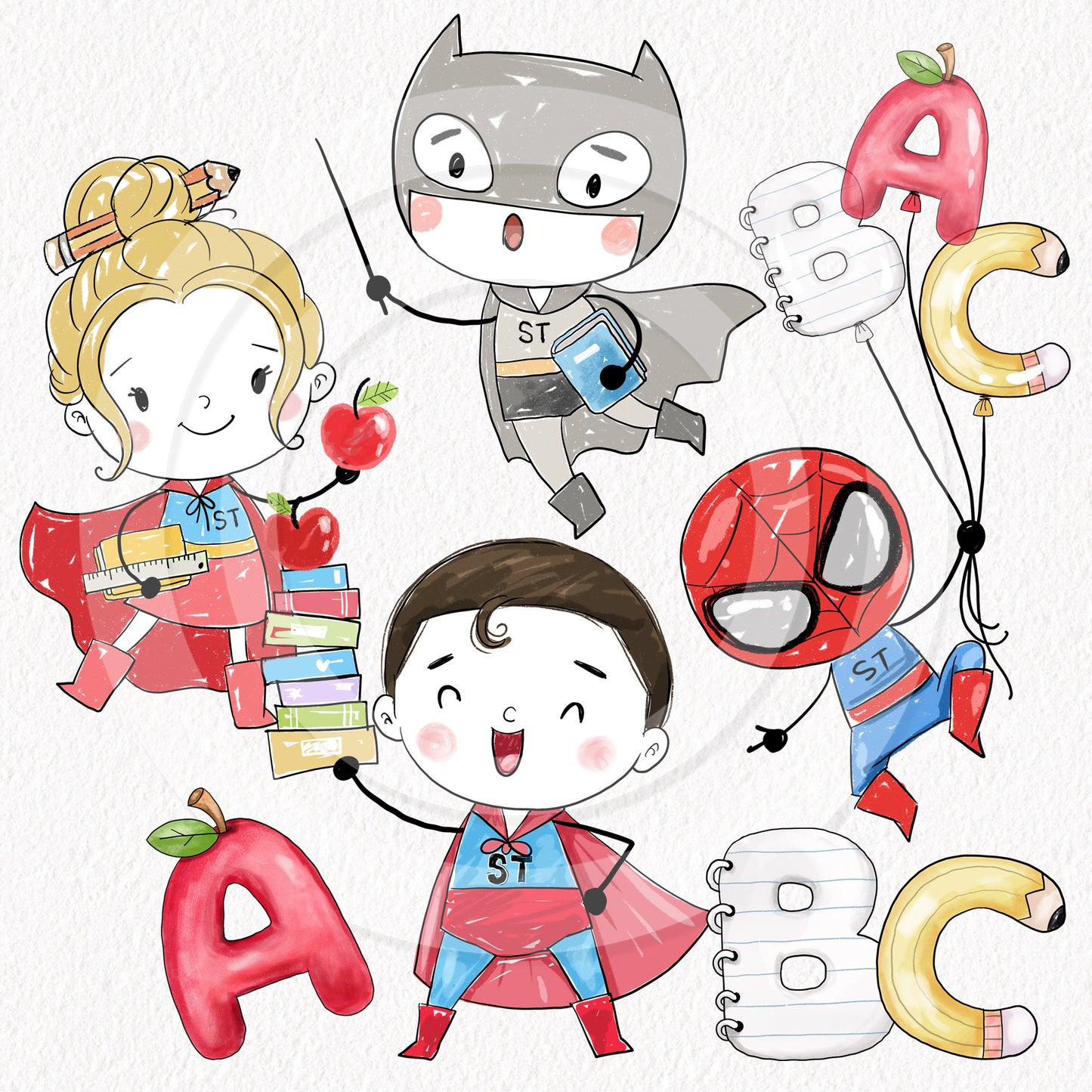 Teacher's Day clipart, instant download PNG file - 300 dpi