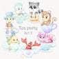Cute Animals in cup set 2 clipart PNG files