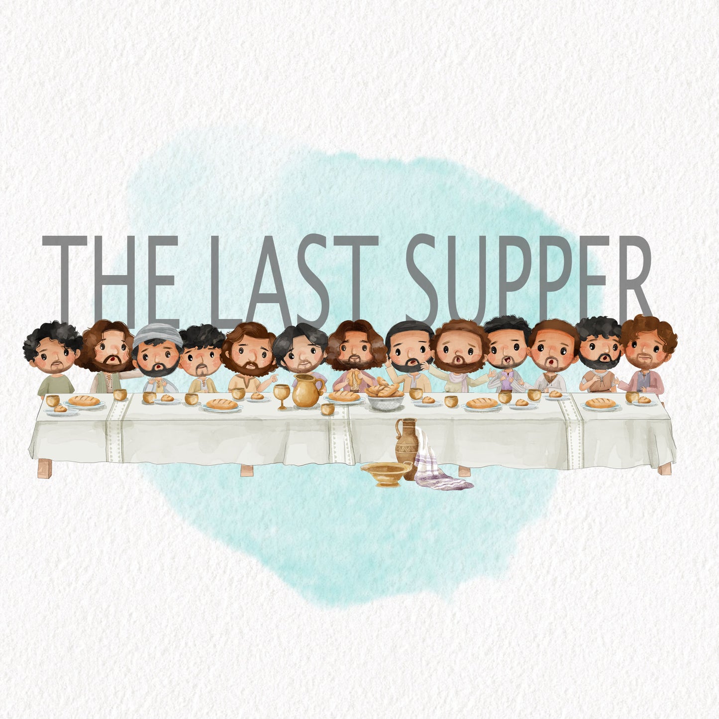 The last supper Clipart, Bible Characters Clipart PNG files 300 dpi.