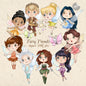 fairies friends clipart instant download PNG file - 300 dpi