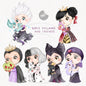 girls Villains and friends ClipArt instant download PNG file - 300 dpi