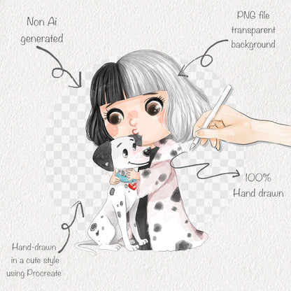 girls Villains and friends ClipArt instant download PNG file - 300 dpi