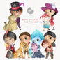 Boys Villains and friends ClipArt instant download PNG file - 300 dpi