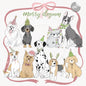 Christmas dog clipart , Hand drawn clipart, Instant Download PNG file - 300 dpi