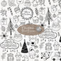 Christmas Hand drawn Clipart , PNG file - 300 dpi