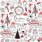Christmas Hand drawn doodle Clipart , PNG file - 300 dpi