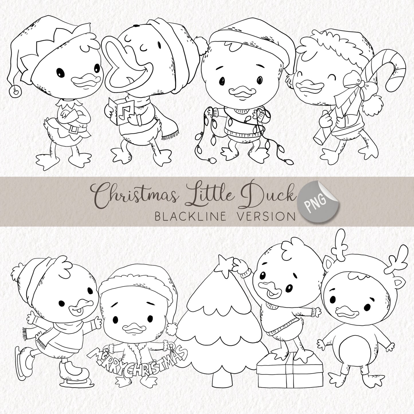 Christmas Little duck Clipart , Christmas Clipart, PNG file - 300 dpi