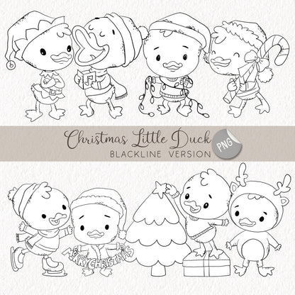 Christmas Little duck Clipart , Christmas Clipart, PNG file - 300 dpi