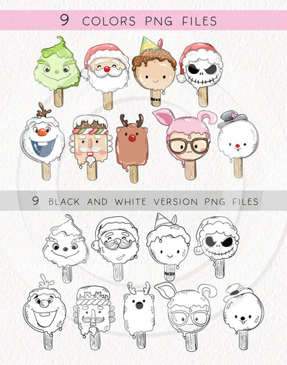 Christmas Ice Cream Clipart , Christmas Clipart, PNG file - 300 dpi