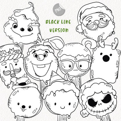 Christmas Ice Cream Clipart , Christmas Clipart, PNG file - 300 dpi