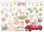 Christmas watercolor Clipart instant download PNG file - 300 dpi