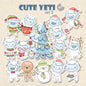 Yetis Christmas Clipart set2  instant download PNG file - 300 dpi