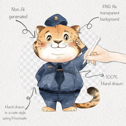 Zoo Animals clipart, instant download PNG file - 300 dpi