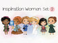 inspired women Clipart set2 instant download PNG file - 300 dpi