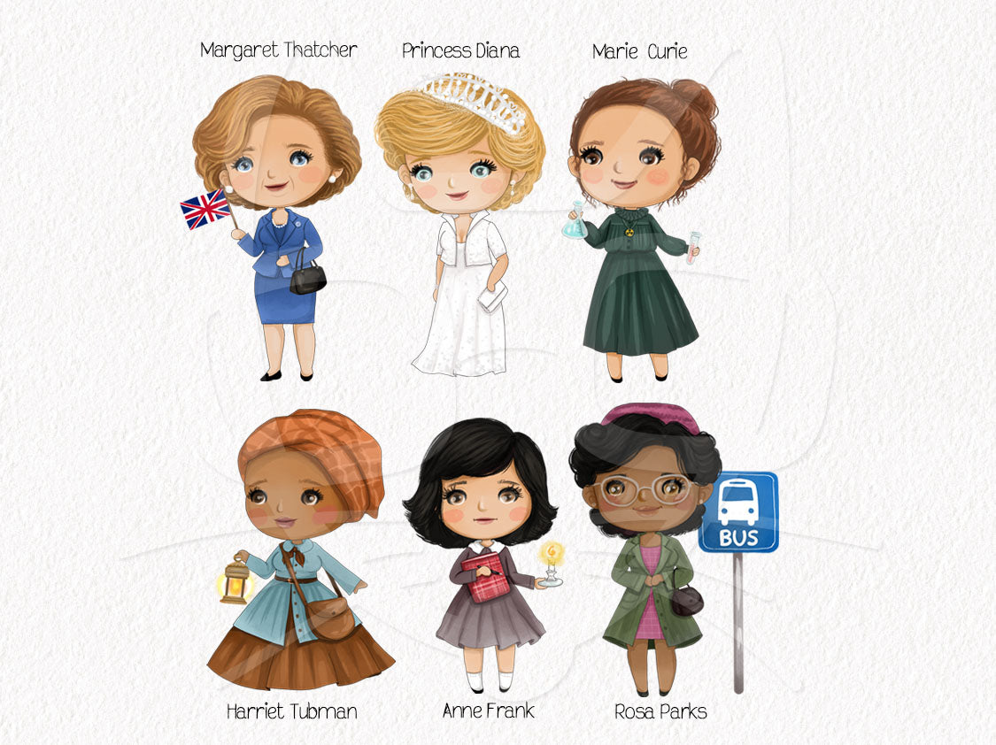 inspired women Clipart set2 instant download PNG file - 300 dpi