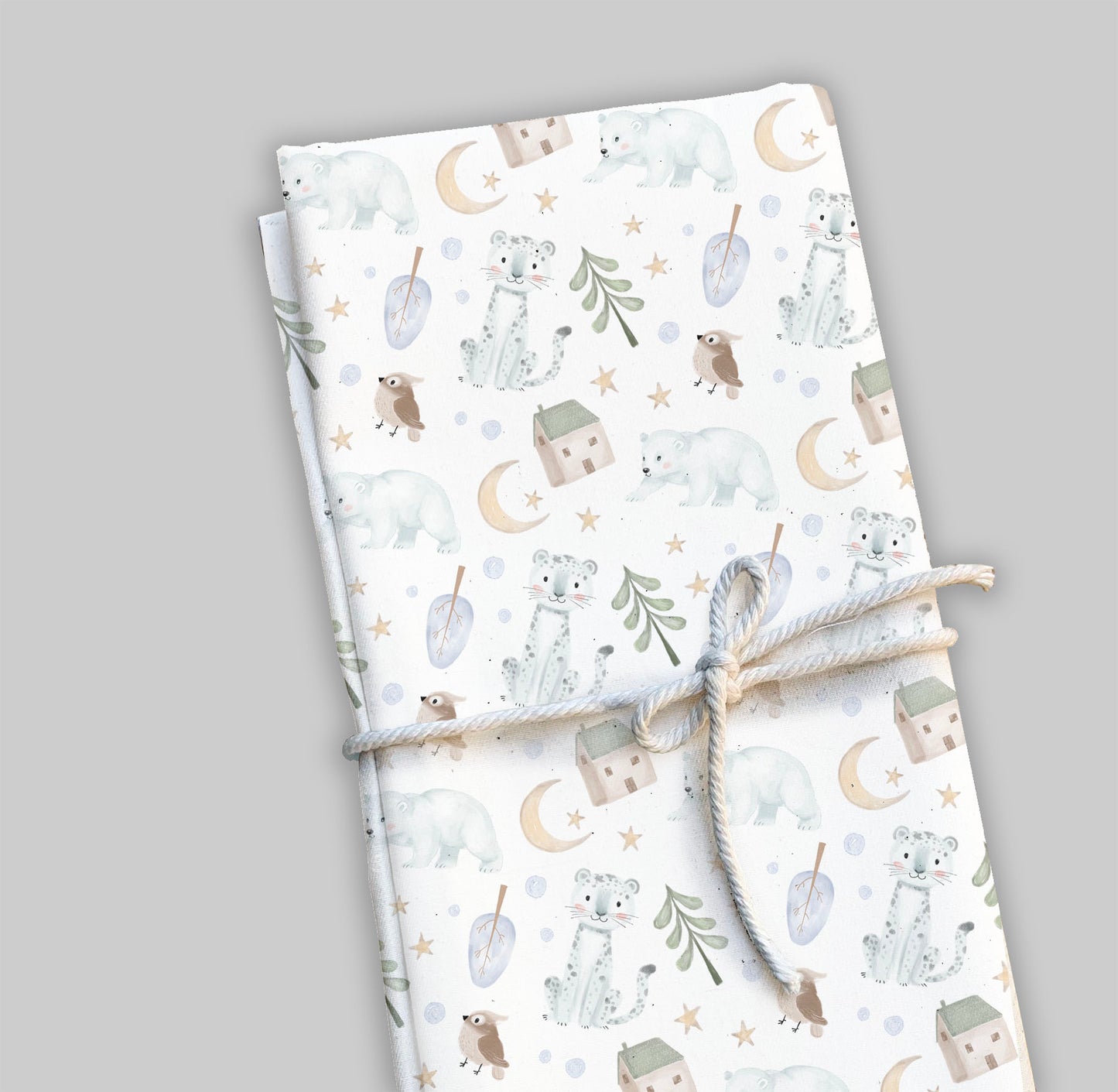 Winter Animals Seamless Pattern, instant download PNG file - 300 dpi