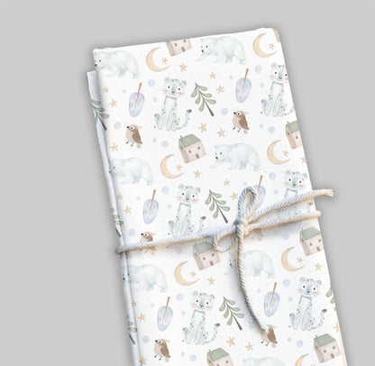 Winter Animals Seamless Pattern, instant download PNG file - 300 dpi