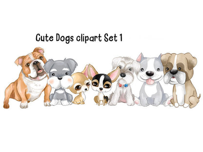 Cute dogs calender set1 , instant download, PNG file - 300 dpi