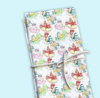 Summer party Seamless Pattern, instant download PNG , JPEG file - 300 dpi