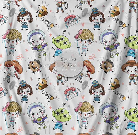 Toy Seamless Pattern, instant download PNG file - 300 dpi