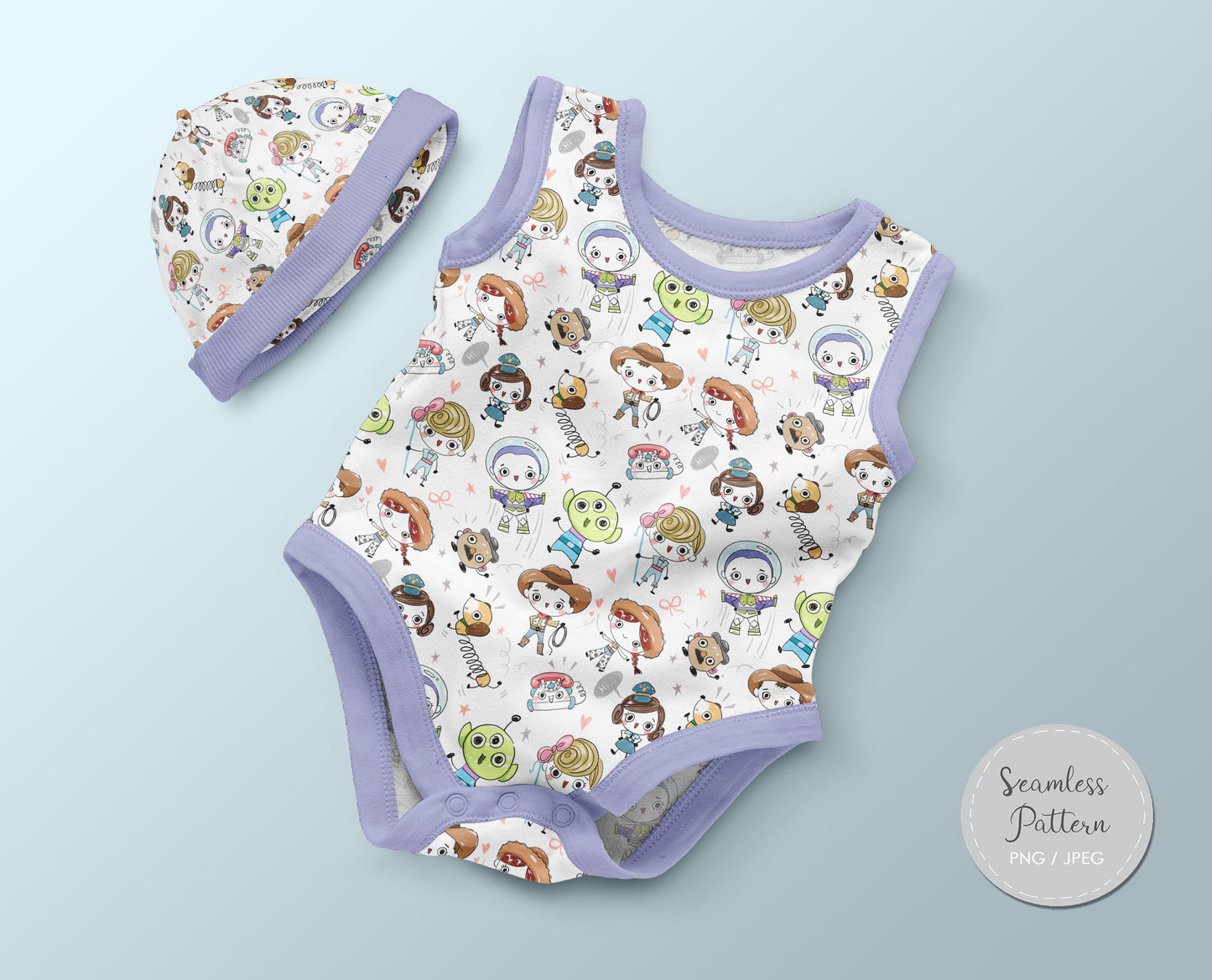 Toy Seamless Pattern, instant download PNG file - 300 dpi