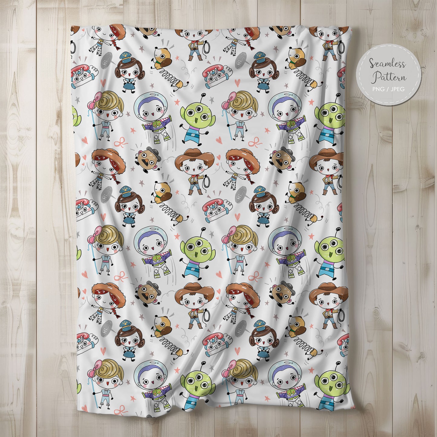 Toy Seamless Pattern, instant download PNG file - 300 dpi