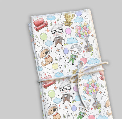 UP adventure Hand Drawn ,doodle clipart, Seamless Pattern, instant download PNG file - 300 dpi