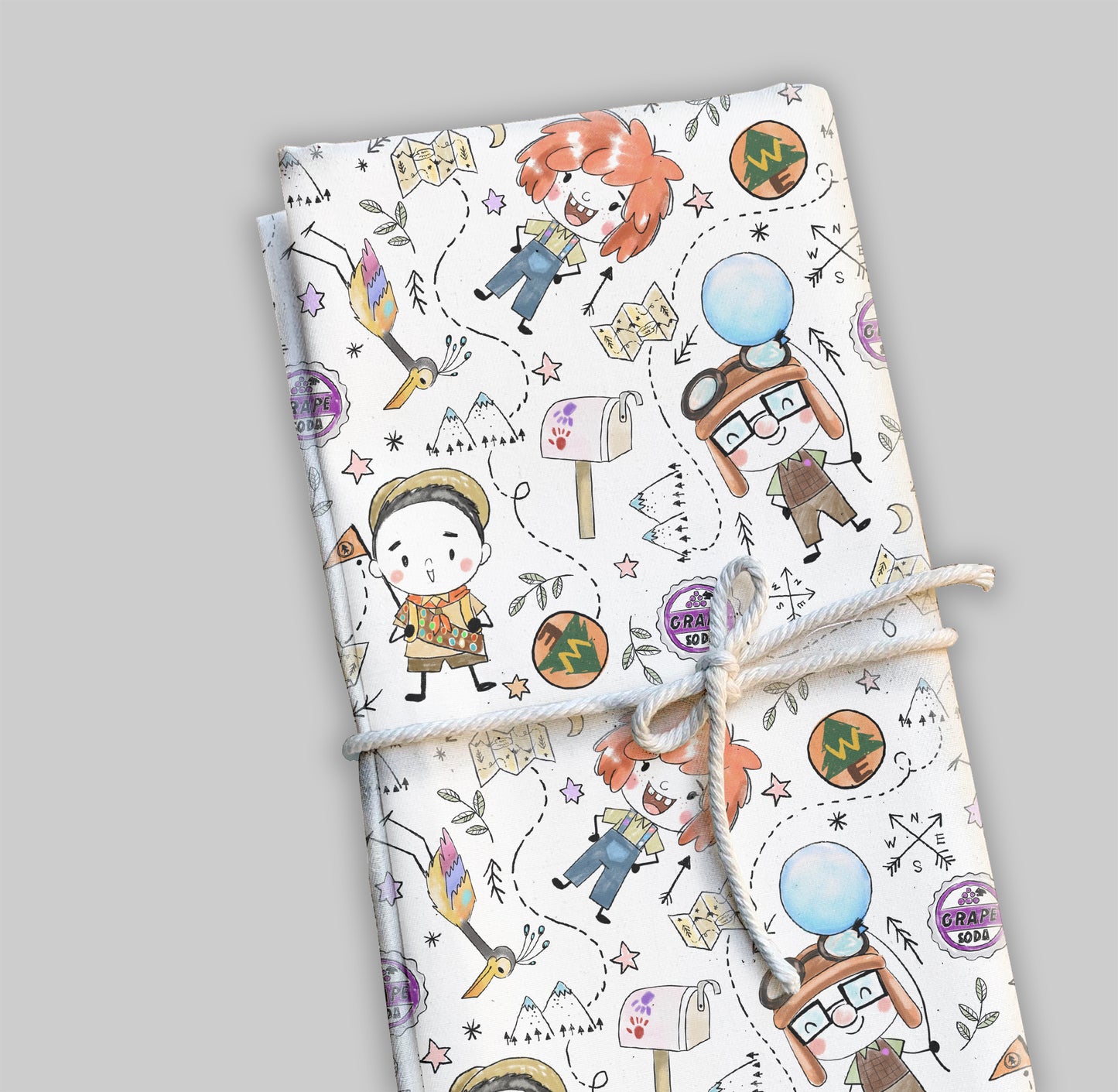 UP adventure Hand Drawn ,doodle clipart, Seamless Pattern, instant download PNG file - 300 dpi