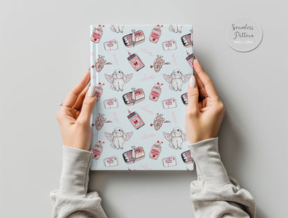 Valentine Seamless Pattern, instant download PNG file - 300 dpi